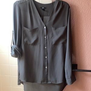 H&M sheer blouse